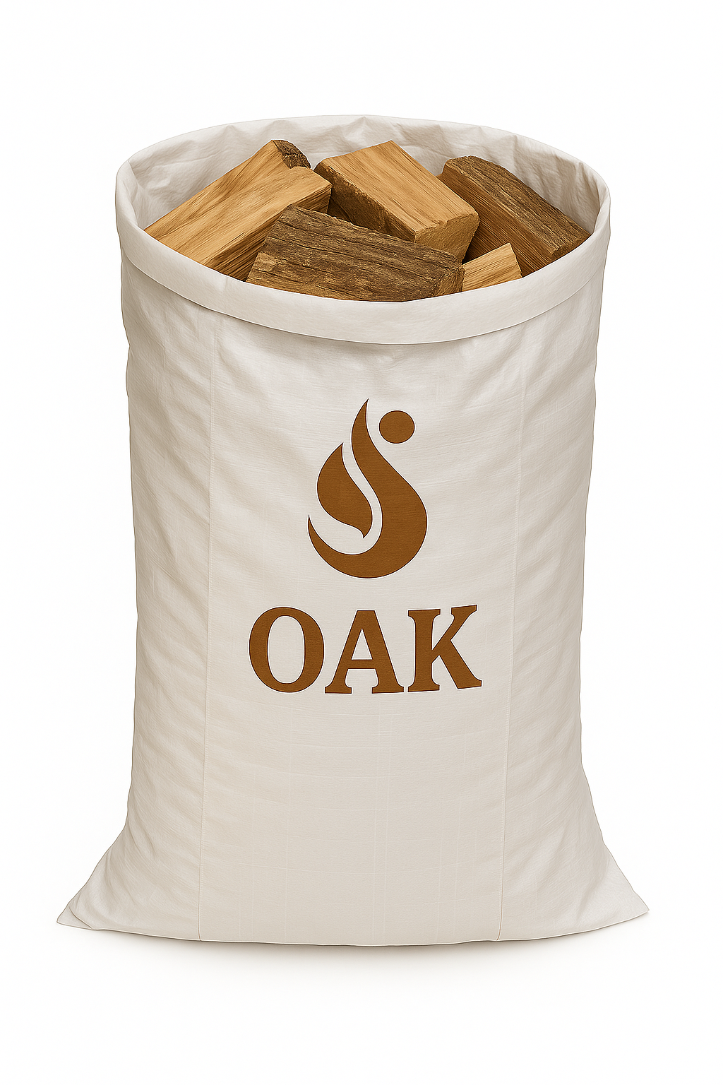 28kg Mixed Firewood Logs Sack - Premium Kiln Dried Oak And Birch