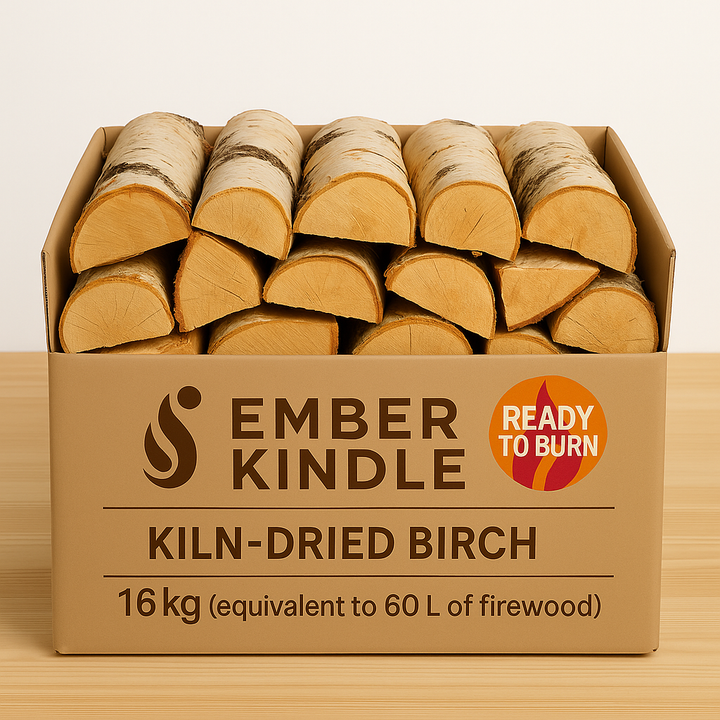60L Box of Kiln Dried Birch Firewood Logs