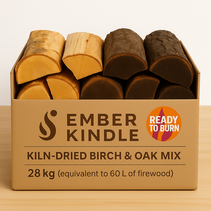 90L (28kg) Log Box - Mixed Premium Kiln Dried Hardwood Firewood Logs